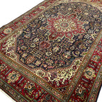 336 x 218 cm Hand-Knotted Persian Kashan Wool Rug
