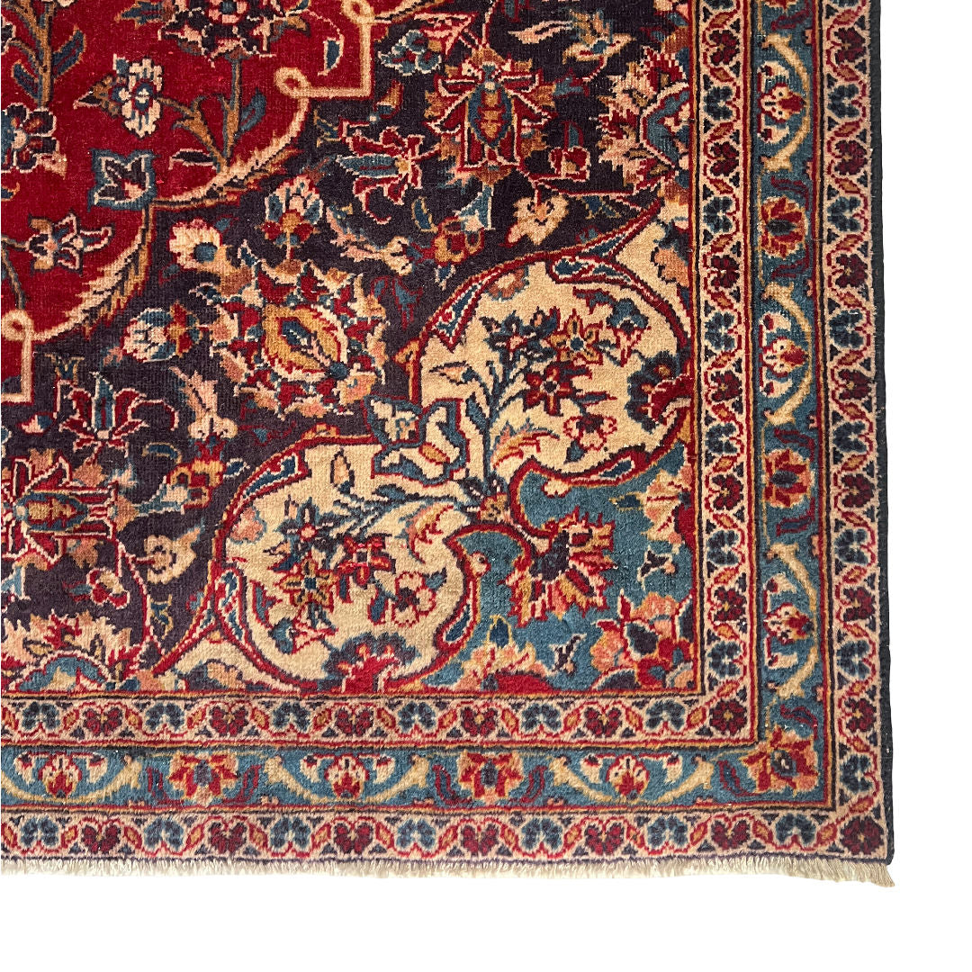 340 x 205 cm Hand-Knotted Persian Kashan Rug