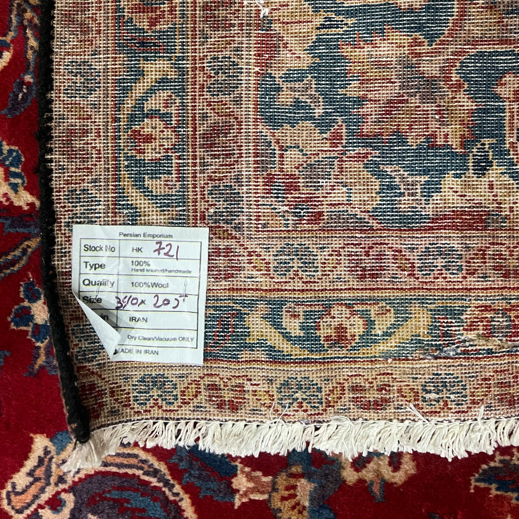 340 x 205 cm Hand-Knotted Persian Kashan Rug