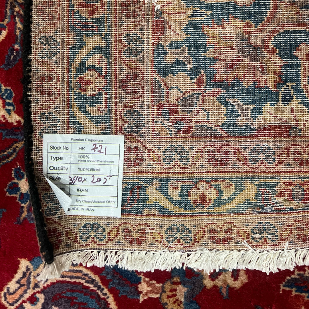 340 x 205 cm Hand-Knotted Persian Kashan Rug