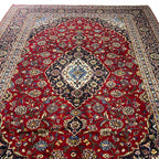 344 x 250 cm Hand-Knotted Persian Kashan Wool Rug