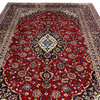 344 x 250 cm Hand-Knotted Persian Kashan Wool Rug