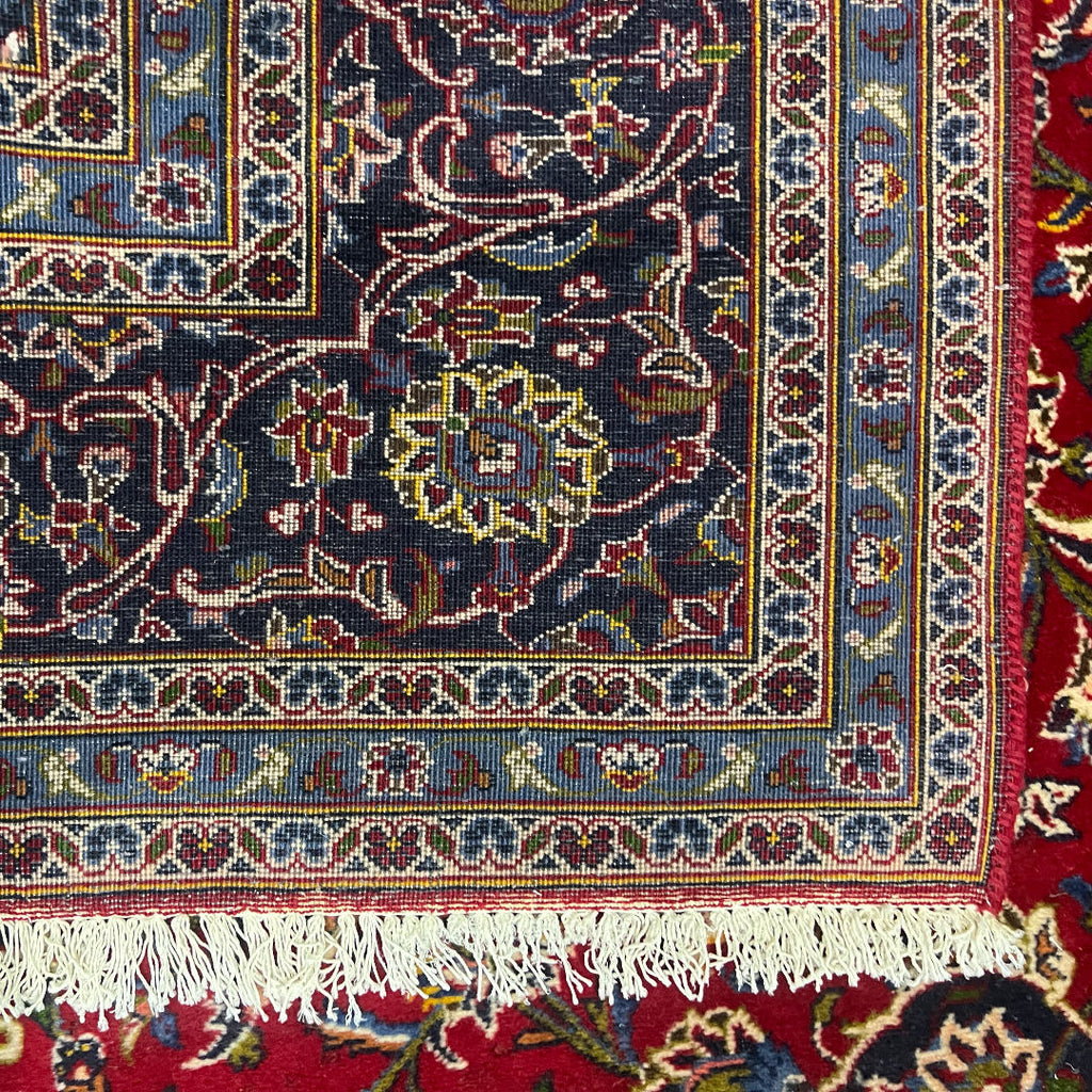 344 x 250 cm Hand-Knotted Persian Kashan Wool Rug