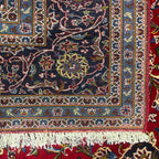 344 x 250 cm Hand-Knotted Persian Kashan Wool Rug