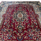 377 x 297 cm Hand-Knotted Persian Mashad Rug