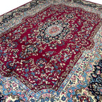377 x 297 cm Hand-Knotted Persian Mashad Rug