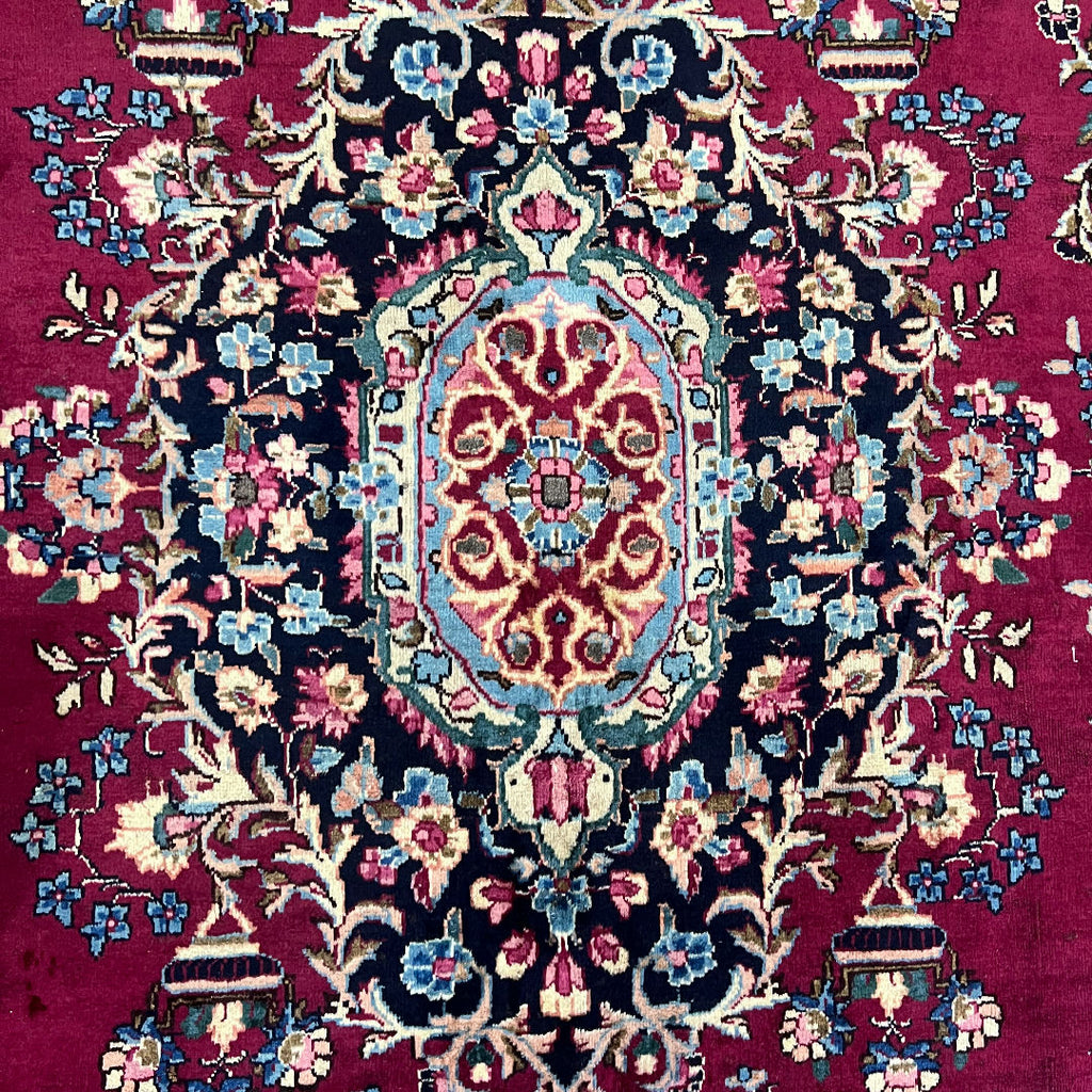 377 x 297 cm Hand-Knotted Persian Mashad Rug