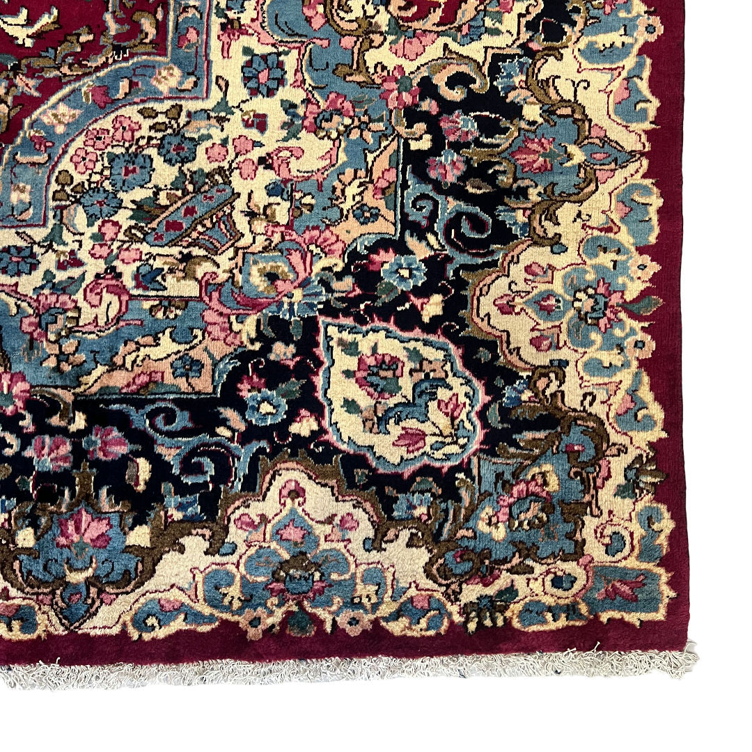 377 x 297 cm Hand-Knotted Persian Mashad Rug