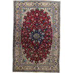 266 x 170 cm Persian Vintage Nain Red Medallion Rug