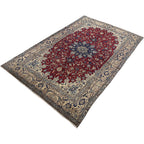 266 x 170 cm Persian Vintage Nain Red Medallion Rug