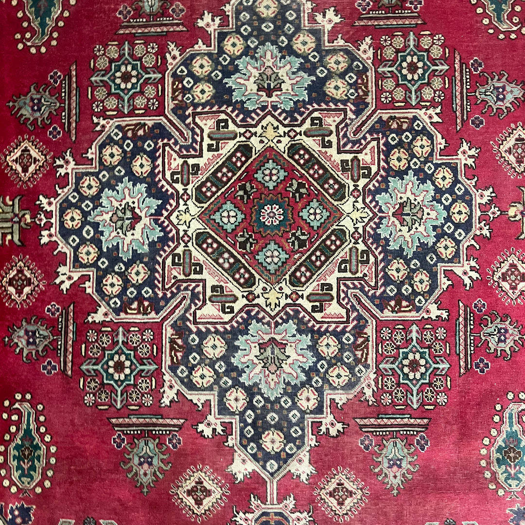 405 x 305 cm Hand-Knotted Vintage Persian Kashan Rug