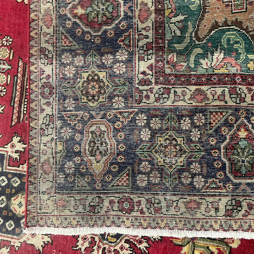 405 x 305 cm Hand-Knotted Vintage Persian Kashan Rug
