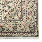 305 x 195 cm Hand-Knotted Persian Floral Kashan Cream Rug