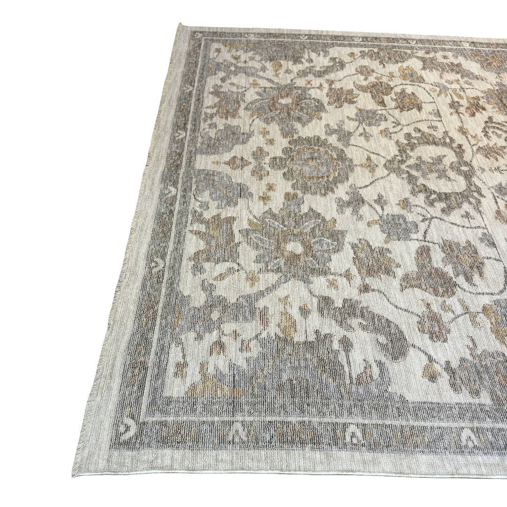 365 x 274 cm Cream & Taupe Persian-Style Machine Made Floral Rug