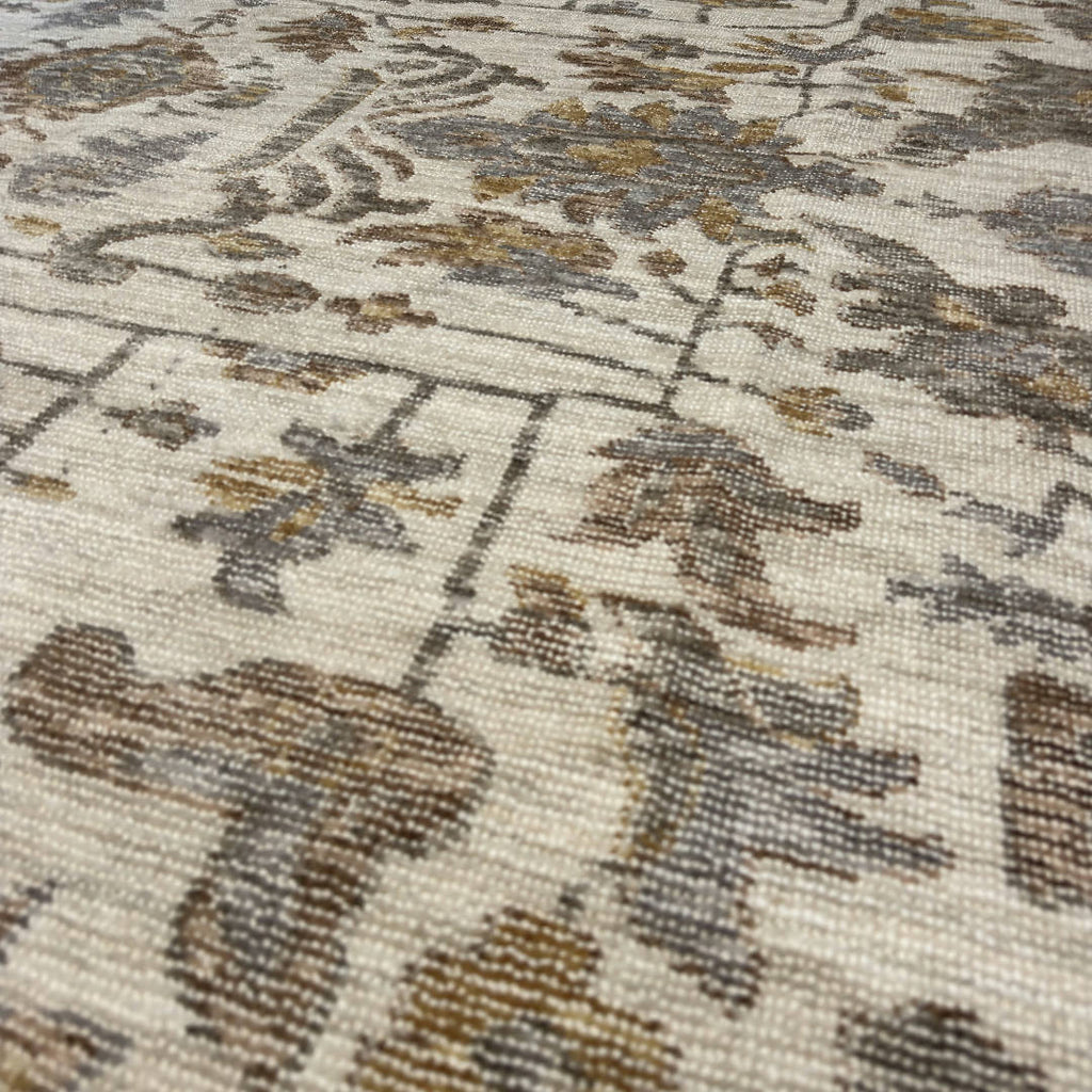 365 x 274 cm Cream & Taupe Persian-Style Machine Made Floral Rug