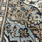 290 x 190 cm Hand-Knotted Persian Vintage Classic Ivory Kashan Rug