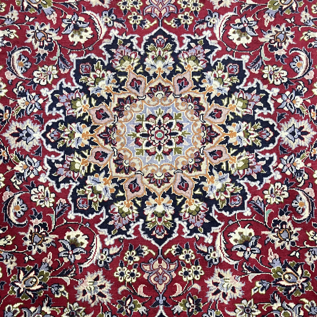 318 x 210 cm Hand-Knotted Persian Kashan Rug
