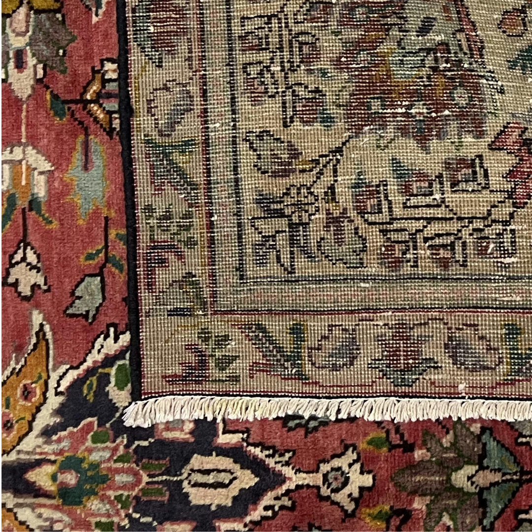 285 x 175 cm Hand-Knotted Persian Geometric Tabriz Rug