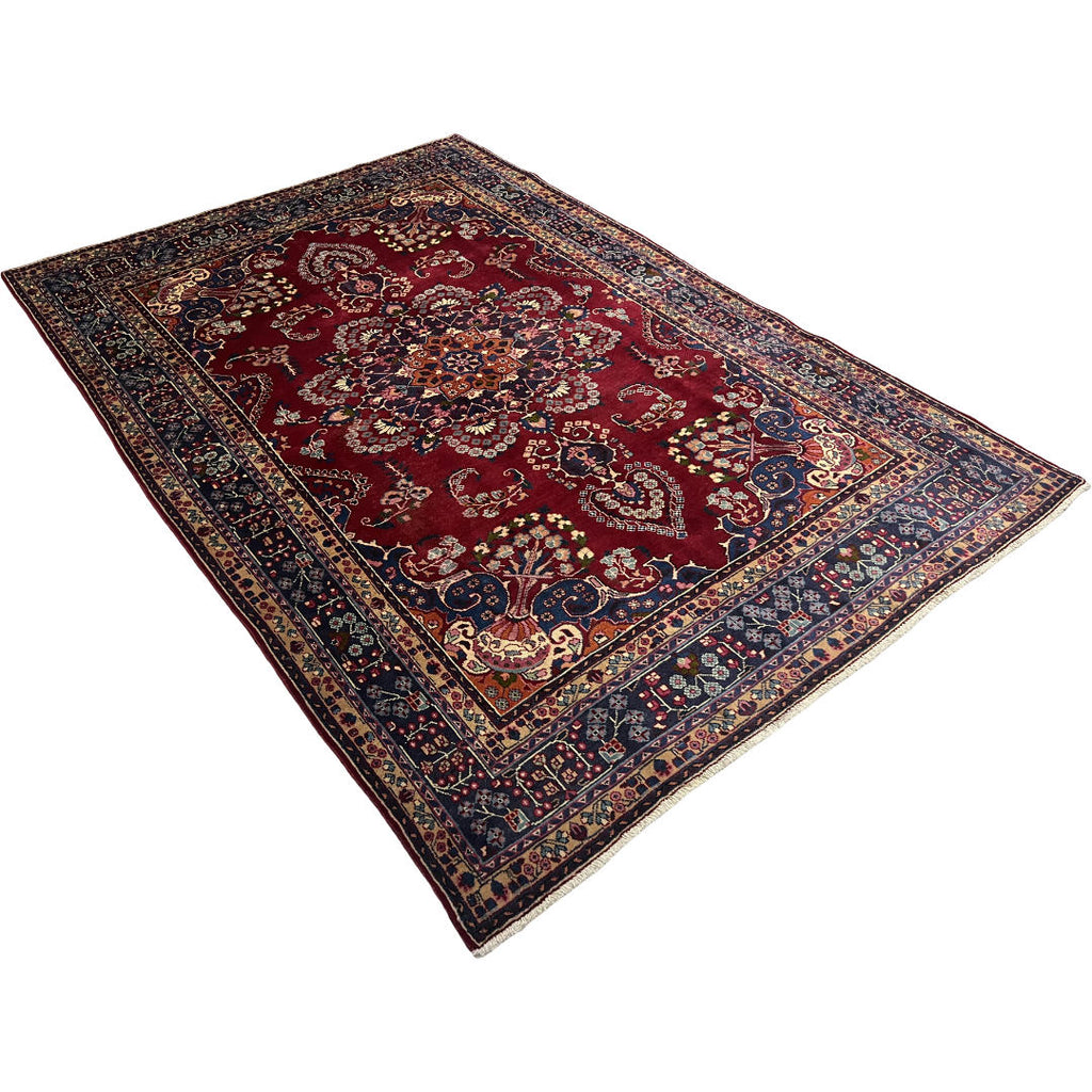 295 x 200 cm Hand-Knotted Persian Kashan Medallion Rug