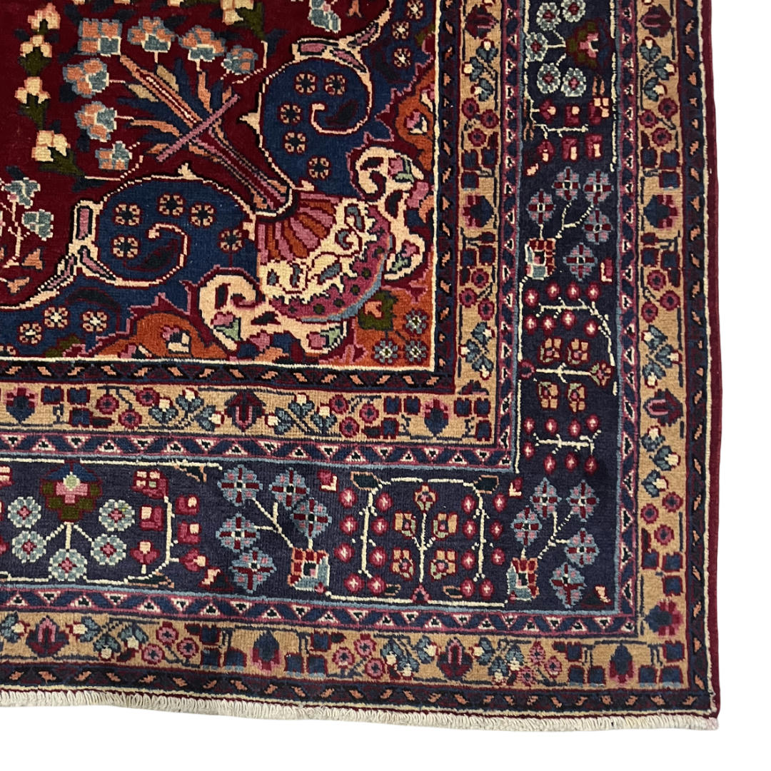 295 x 200 cm Hand-Knotted Persian Kashan Medallion Rug