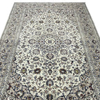 295 x 194 cm Hand-Knotted Persian Kashan Cream Rug
