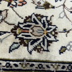 290 x 193 cm Hand-Knotted Persian Floral Kashan Cream Rug