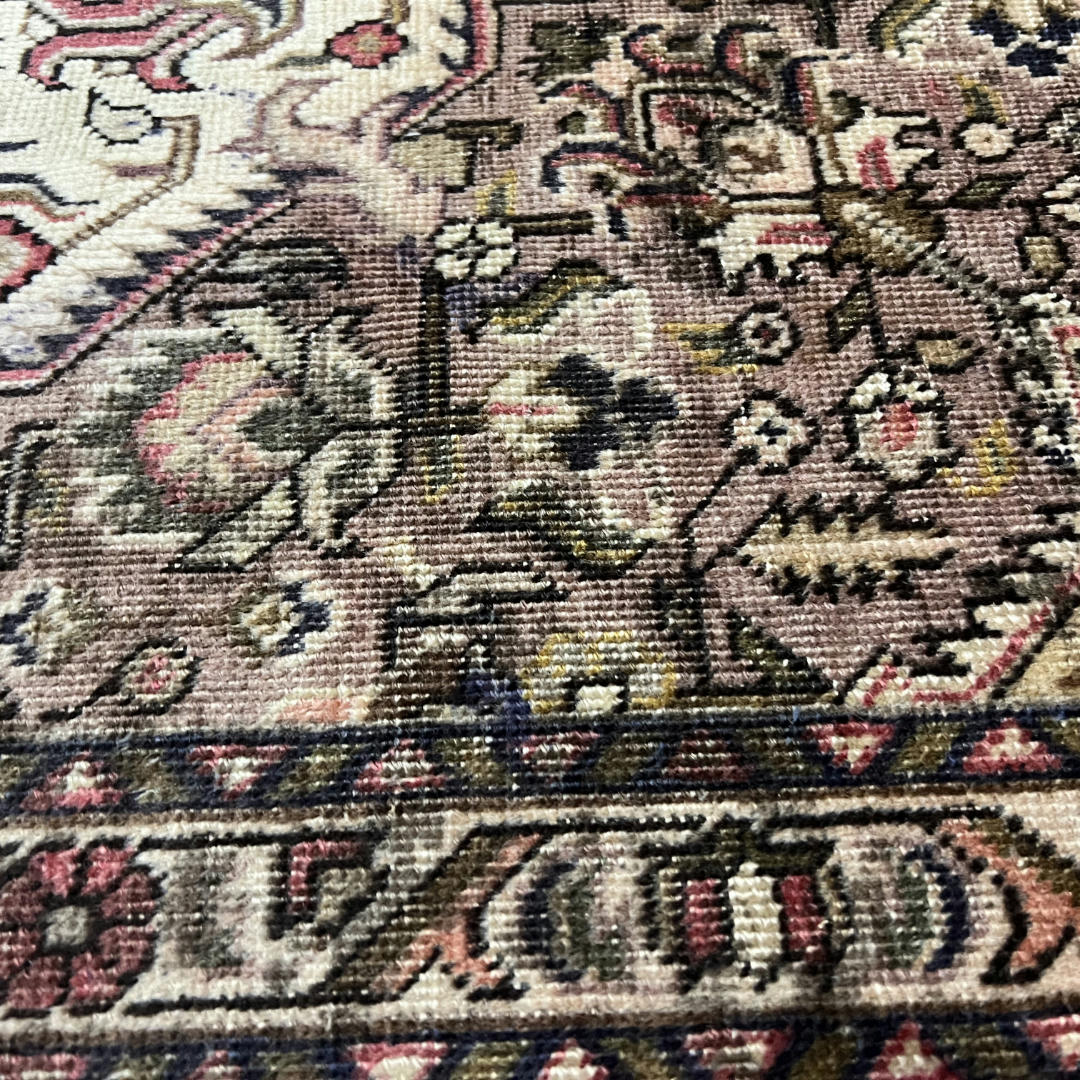 290 x 195 cm Hand-Knotted Persian Vintage Tabriz Geometric Rug