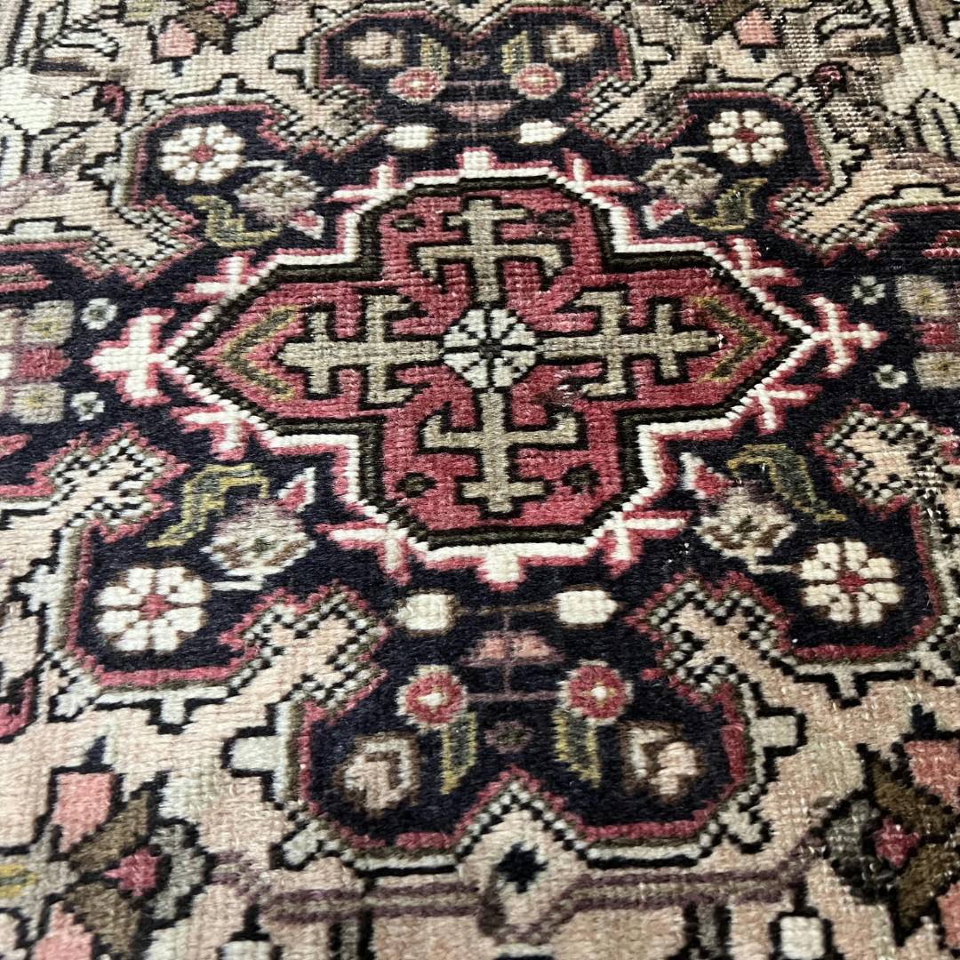 290 x 195 cm Hand-Knotted Persian Vintage Tabriz Geometric Rug