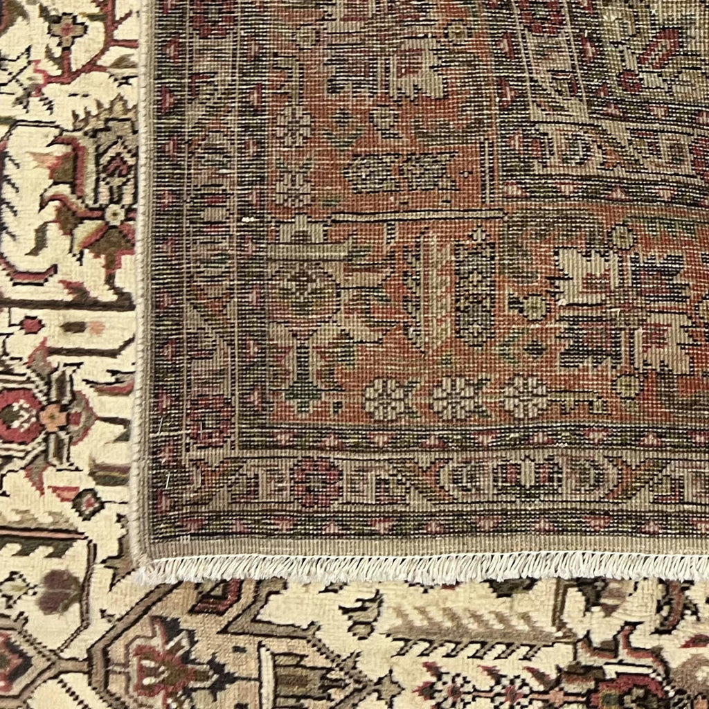 290 x 195 cm Hand-Knotted Persian Vintage Tabriz Geometric Rug