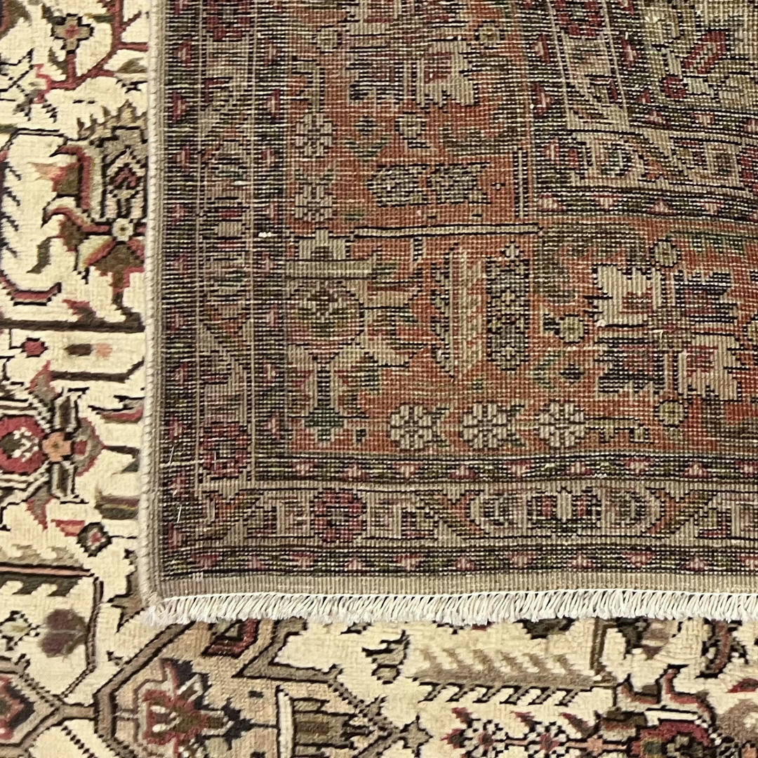 290 x 195 cm Hand-Knotted Persian Vintage Tabriz Geometric Rug