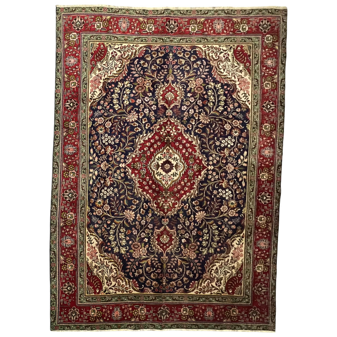 295 x 200 cm Hand-Knotted Persian Kashan Floral Rug