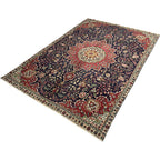 310 x 215 cm Hand-Knotted Persian Kashan Floral Medallion Rug