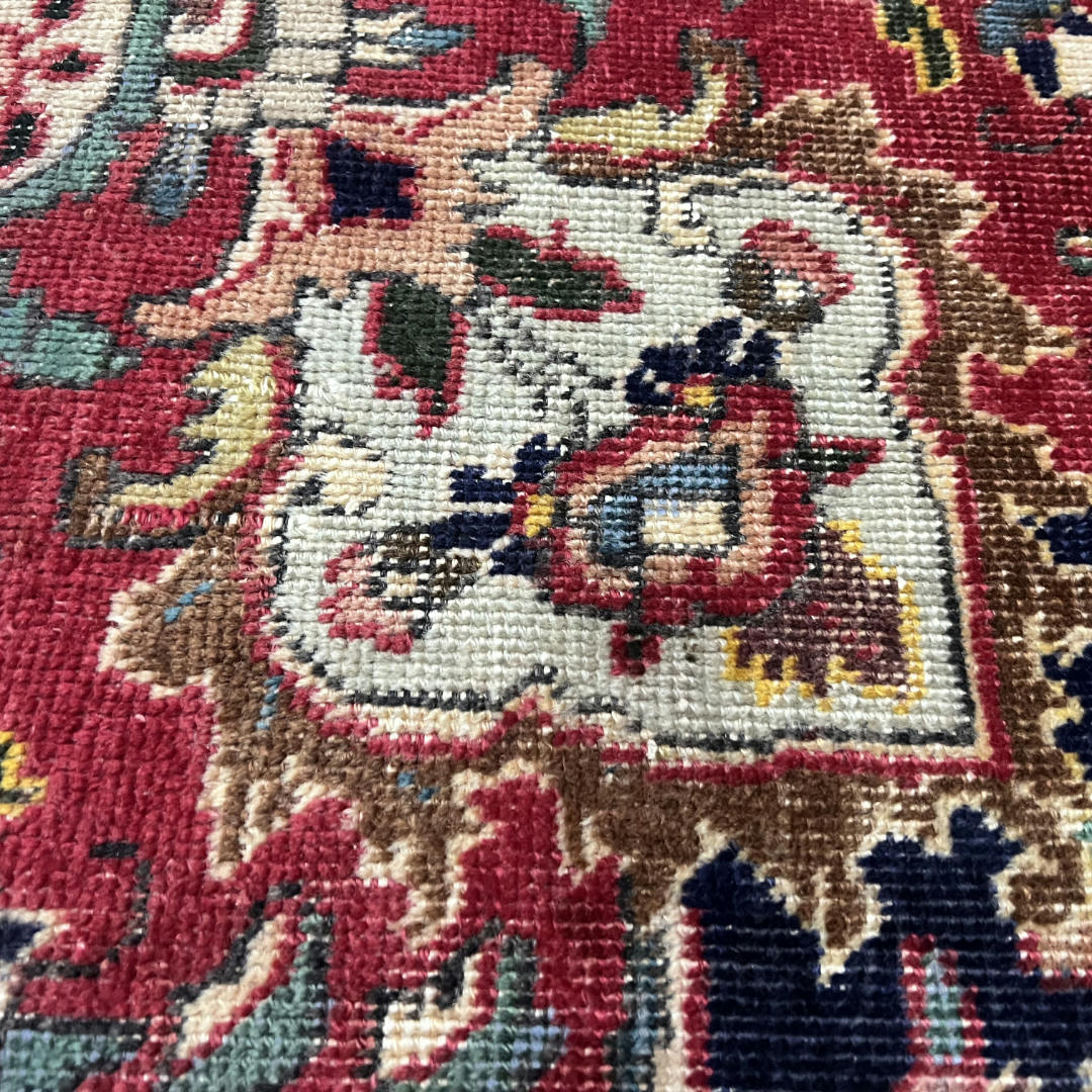 310 x 215 cm Hand-Knotted Persian Kashan Floral Medallion Rug