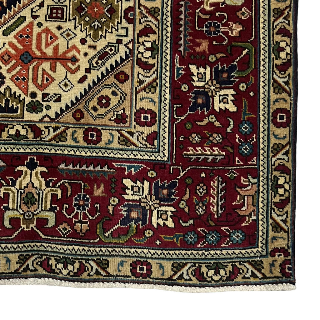 290 x 200 cm Hand-Knotted Persian Tabriz Geometric Medallion Rug