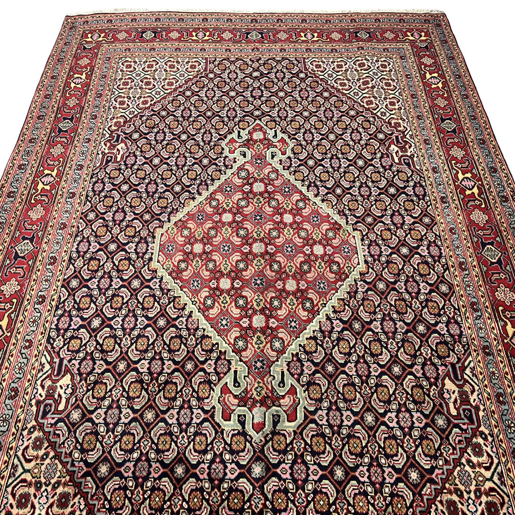 300 x 200 cm Hand-Knotted Persian Kashan Medallion Wool Rug