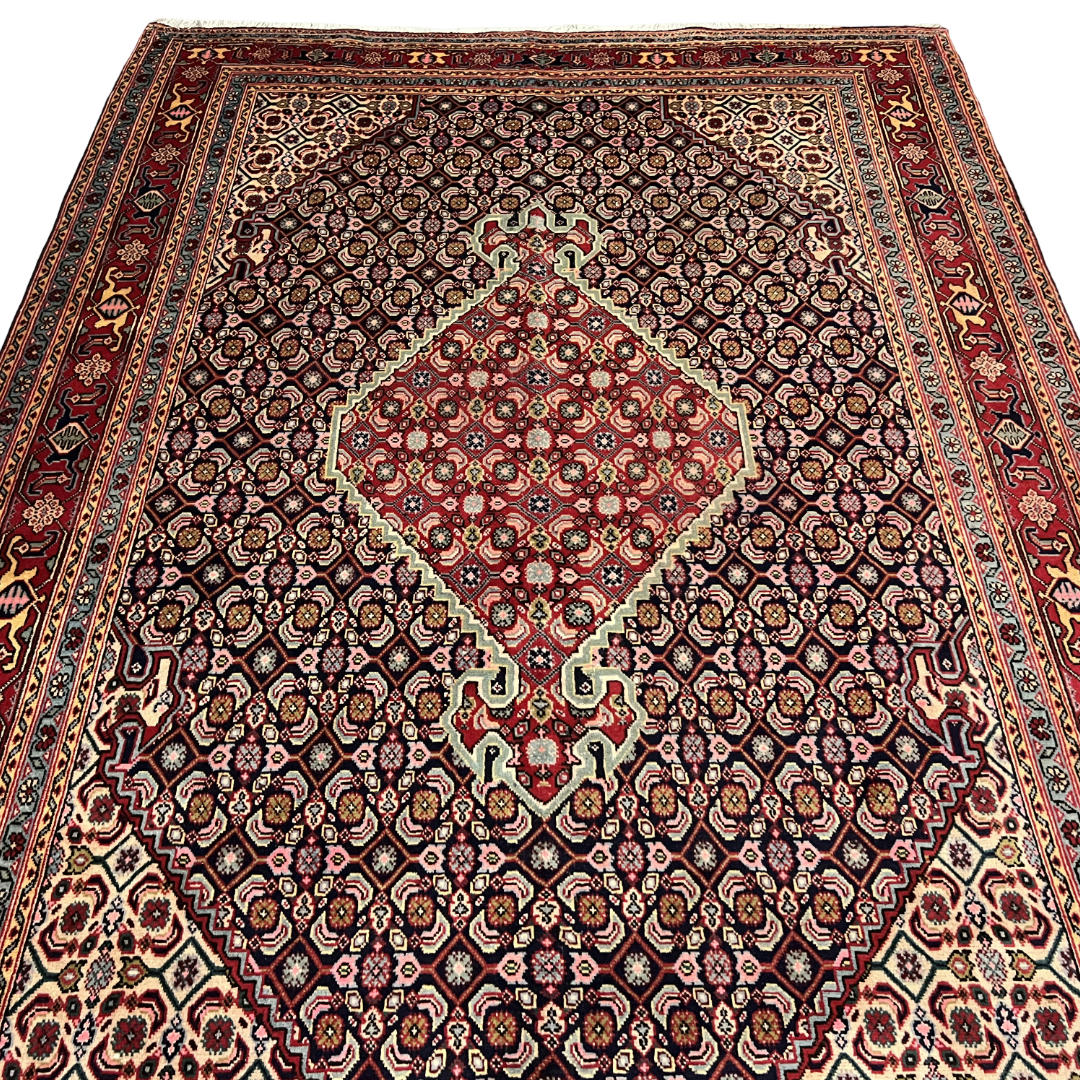 300 x 200 cm Hand-Knotted Persian Kashan Medallion Wool Rug