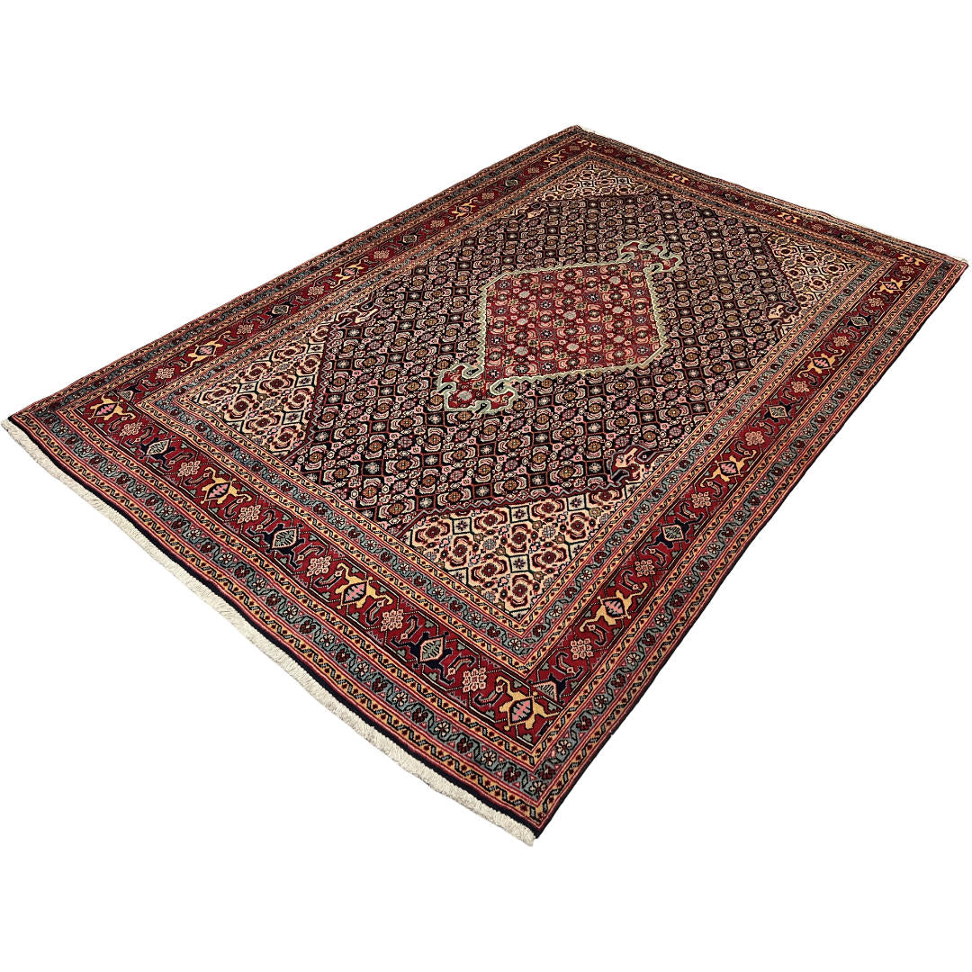 300 x 200 cm Hand-Knotted Persian Kashan Medallion Wool Rug