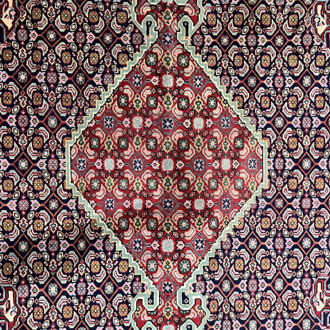 300 x 200 cm Hand-Knotted Persian Kashan Medallion Wool Rug