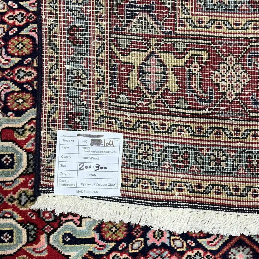 300 x 200 cm Hand-Knotted Persian Kashan Medallion Wool Rug