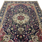 280 x 200 cm Hand-Knotted Persian Floral Kashan Wool Rug