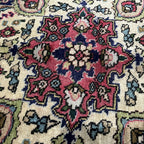 280 x 200 cm Hand-Knotted Persian Floral Kashan Wool Rug