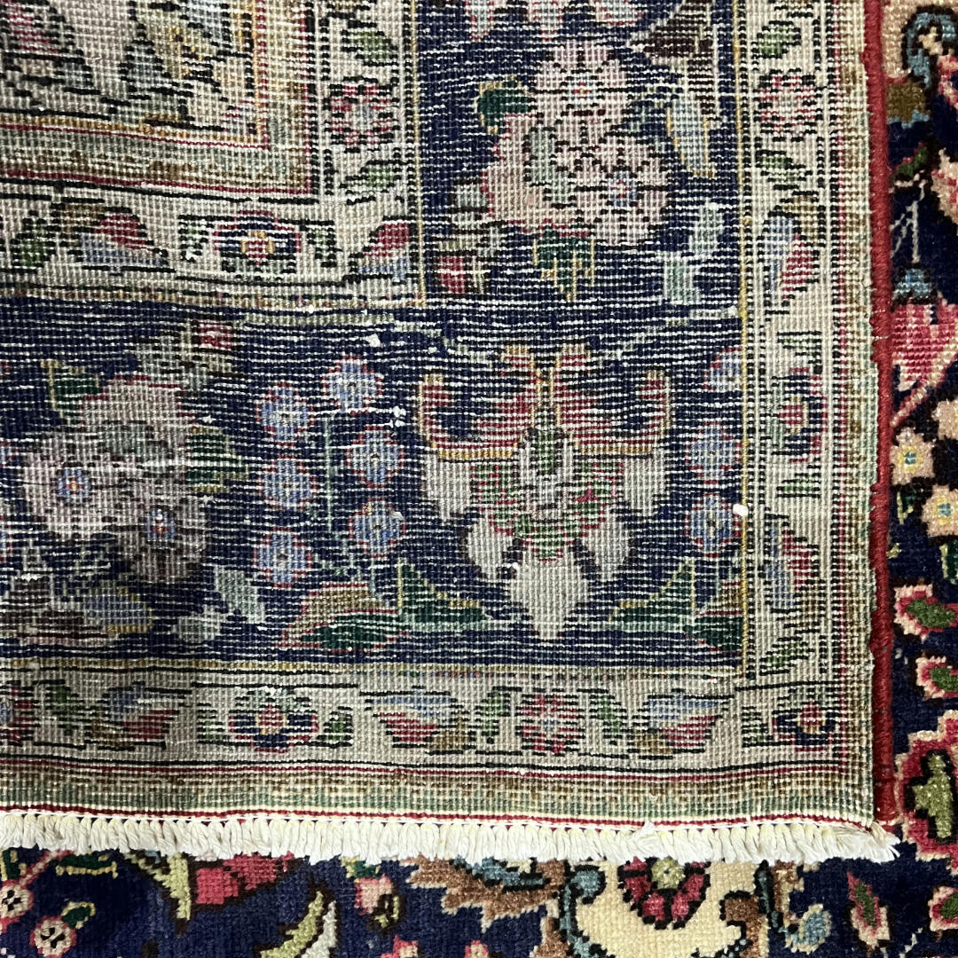 280 x 200 cm Hand-Knotted Persian Floral Kashan Wool Rug
