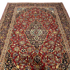 280 x 200 cm Hand-Knotted Persian Floral Mashad Wool Rug