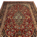 280 x 200 cm Hand-Knotted Persian Floral Mashad Wool Rug
