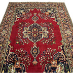 295 x 198 cm Hand-Knotted Persian Kashan Wool Rug
