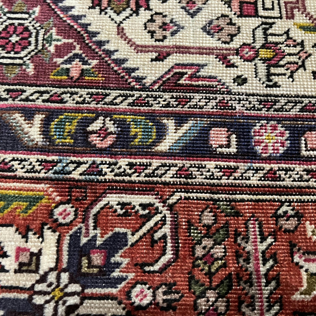 300 x 200 cm Hand-Knotted Persian Geometric Tabriz Wool Rug