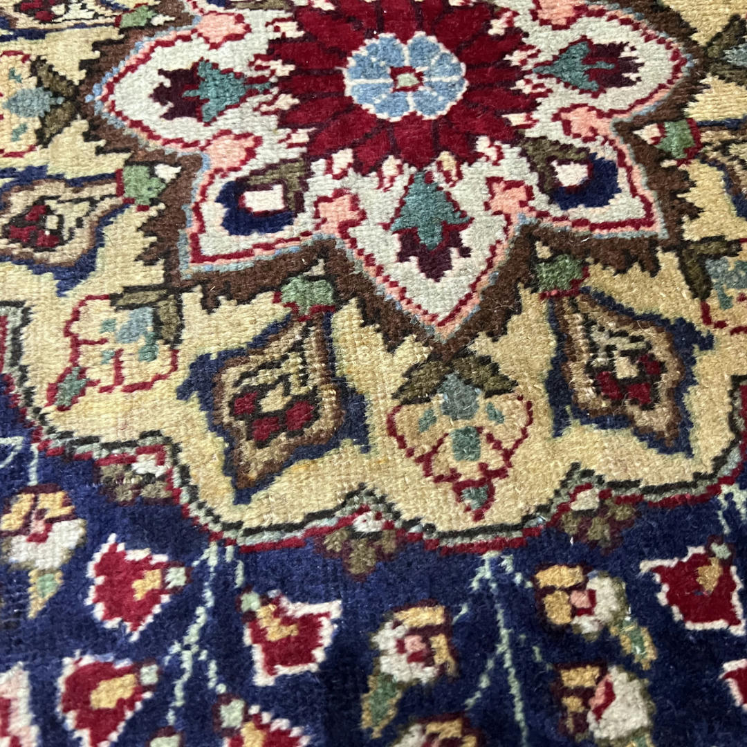 290 x 200 cm Hand-Knotted Floral Persian Tabriz Wool Rug
