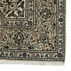 285 x 190 cm Hand-Knotted Persian Cream Kashan Wool Rug