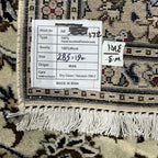 285 x 190 cm Hand-Knotted Persian Cream Kashan Wool Rug