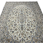 310 x 212 cm Hand-Knotted Persian Cream Kashan Rug